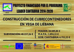 CONSTRUCCIÓN DE CUBRECONTENEDORES-PROYECTO FINANCIADO POR PROGRAMA LEADER CANTABRIA 2014-2020